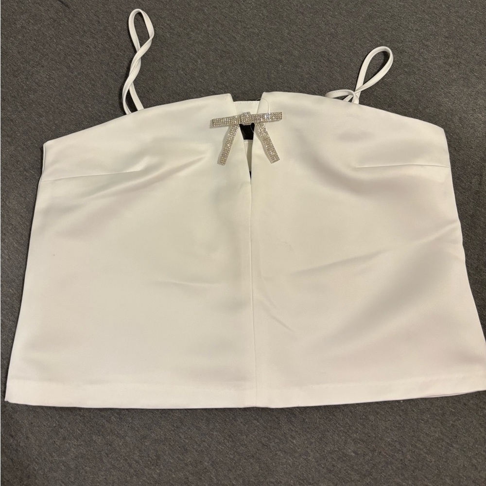 H&M White Top with Bow